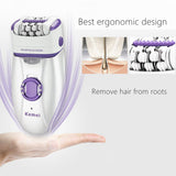 Original washable women epilator electric female facial body hair removal rechargeable leg bikini lady shaver callus remover