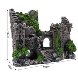 New Resin Artificial Fish Tank Ancient Castle Decoration Aquarium Rock Cave Building Decoration Aquatic Landscaping Ornament