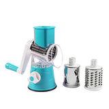 NEW 3 in 1 Vegetable Mandoline Slicer Swift Rotary Drum Grater Nut Shredder Veggie Cutter Peeler Spiralizer Cheese Chopper