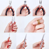 1Set Jewelry Making Tool Wire Cutter/Round Nose Pliers Side Cutting Pliers Scissor Vernier Tape Measure Beading Tweezers Awls