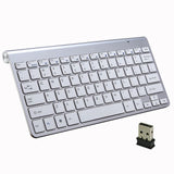 Wireless Keyboard Mini USB Keyboard For PC laptop TV Computer Rubber keycaps Ergonomic Noiseless keyboard