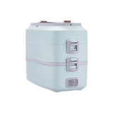 220V 2 Layers Electric Meals Food Heating Box Mini Portable Electric Rice Cooker Steaming Cooking Machine For Office School