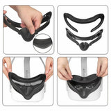 Soft PU Leather Eye Mask Cover For Oculus Quest 2 VR Glasses Light Blocking Face Eye Cover Pad With VR Lens Cover For Quest2 Vr