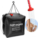 Protable 40L Solar Shower Bath Bag Outdoor Camping Hiking Water Storage Bag with Thermometer Outdoor Accessories Supplies