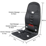 Full-Body Back Neck Waist Infrared Therapy Heated Massage Electric Vibrator Cushion Seat Car Home Office Massage Chair Pad