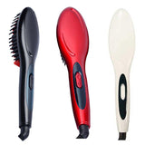 Digital Electric Hair Straightener Brush Comb Detangling Straightening Irons Hair Brush EU Plug