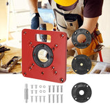 Router Table Insert Plate With 4 Rings Wood Router Engraving Machine Trimming Machine Flip Board For DIY Kit Woodworking