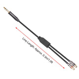 Dual RCA to 6.35mm Cable 1/4inch Male Stereo to 2RCA Female Y Splitter Adapter for Studio Outdoor Live Performance 1.0ft