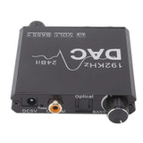 192KHz Digital to Analog Sound Converter Aluminum Alloy DAC Converter Plug and Play for Players HD DVD Home Theater System