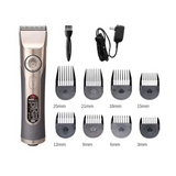 Rechargeable Hair Clipper,5 Speeds &LCD Display Adjustment Professional Trimmer Haircut Cordless Quiet Hair Trimmers for Barbers