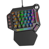 Single Handed Gaming Membrane Keyboard 35 Keys RGB Backlit One Hand Ergonomic Game Keypad For PS4 PC Laptop Pro PUBG Gamer