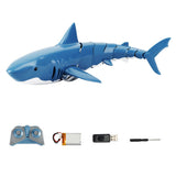 Hot 2.4G RC Shark Fish Boat Robot Radio Simulation Waterproof Model Joint Flexible Charging Shark Animal Toys For Adult Children