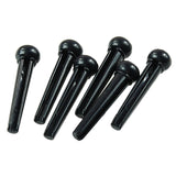 6 Pieces Black Sealed Electric Tuning Pegs Tuner Machine Head 3R 3L &amp; 1 Set Acoustic Guitar Bridge Pins Saddle Nut Part