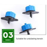 200 Pcs Irrigation Dropper Emitter Pressure Compensating Dripper Hose Drip Head for Horticulture Agricultural Production