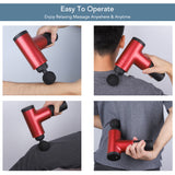 Massage Gun Cordless Percussion Massager Deep Tissue Muscle Exercise Bosster Relief Pain Full Body Training Exercise Relaxation