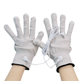 1Pair Magic Pulse Conductive Massage Gloves With Cable For Tens Health Care Machines Electric Acupuncture Physiotherapy Massager