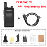 Zastone X6 UHF Walkie Talkie Radio 400-470MHZ Portable Radio Handheld Comunicador Mini Walkie Two Way Radio Ham