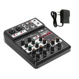 Sound Card 4 Channel Studio DJ Music Recording Multifunction Portable Home Computer Playback Live Streaming Audio Mixer