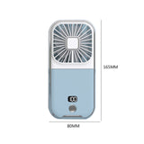 Mini Portable Folding Fan Digital Display Refrigeration Handheld Fan Mobile Phone Bracket USB Charging Multifunctional for Work