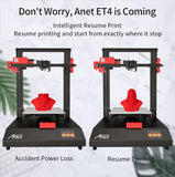 Anet ET4 ET4X FDM 3D Printer Kit DIY High Precision Aluminum Alloy Frame Support Open Source Marlin