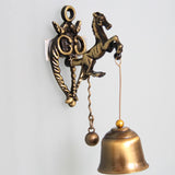 Doorbell Retro Nostalgic Style Animal Door Bell Metal Iron Bell Wind Chime Ornament Wall Horse Garden Elephant Owl Hot