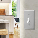 Toggle Light Switch 3 Way 15 Amp 120/277V Toggle Frame AC Silent Switch Residential And Commercial Grade(3 Piece Set)
