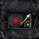 New T12 Retro Vinyl Wireless Bluetooth Audio Mobile Phone Computer Phonograph Wooden Bluetooth Speakers
