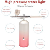 Facial Airbrush Water Oxygen Injector Compressor 0.3mm Nano Fog Mist Sprayer Makeup Tattoo Cake Nail Art Spray Gun Body Care