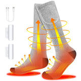 Heated Socks for Women Men,Heating Socks with 3 Heat Settings, Rechargeable Washable Warm Winter Cotton Socks