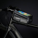 Waterproof Bicycle Phone Mount Bags Front Frame Top Tube Bag with Touchscreen Phone Holder Case Cycling Bike Tool Storage Bag