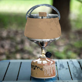Silicone Folding Kettle Coffee Tea Portable Water Pot Field Camping Open Fire Stainless Steel Bottom for Outdoor Camping Hiking