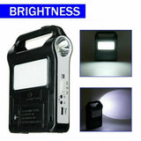 220V 2400mAh Portable Solar Panel Power System USB Charging Generator Camping With LED ABS Solar Panel KIt Light 6V/2W