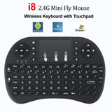 Russian Air Mouse Mini Wireless Keyboard Hebrew Touchpad Keyboards Remote Control for Android TV BOX PC PS3 Gamepad