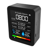 Portable Air Quality Detector Digital Temperature Humidity Sensor Tester CO2 Carbon Dioxide TVOC Formaldehyde HCHO Detector New