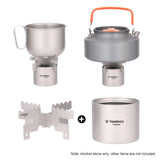 Lightweight Titanium Liquid Spirit Alcohol Stove Furnace Camping Alcohol Stove  with Cross Stand Rack for Outdoor Camping Hiking