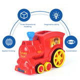 Domino Train Set Kid Domino Blocks Magical Electric Auto Set Up Colorful Plastic Dominoes Baby Educational Blocks Toddler Toys