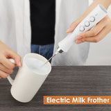 Electric Milk Frother Mini Foam Milk Blender Milk Beater Foam Machine Portable Cappuccino Coffee Mixer Foamer Kitchen Wireless