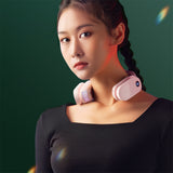 Portable Hanging Neck Fan Cooling Heater Smart Electric Bladeless Heating Air Conditioner Neck Silent Fan for Home Office Travel