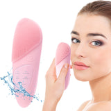 Electric Face Cleaner Brush Skincare Pores Clean Lifting Anti Aging 2 in 1 Vibration Hot Compress for Eyes Face Massagers Device