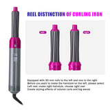 Professional Hair Dryer Blower 5 In 1 Hot Air Brush Dryer Blow Electric Hair Straightener Curler Flat Iron Curling Styling Tools