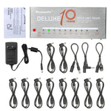 Guitar Power Supply 10 Isolated Output for 9V/12V/18V Effect Pedal with USB Charging Port Short Circuit &amp; Overload Protection