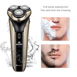 Surker Electric Face Shaver Men's Electric Razor Triple Blade Shaving Machines USB Rechargeable Beard Trimmer