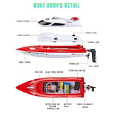 HJ806 2.4G High Speed 35km/h RC Boat Fast Ship 390 Motor Cooling Water System Remote Control Toy Boats VS WLtoys  WL912-A
