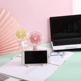 Stroller Fan Mini Portable Fan LED Light Camping USB Rechargeable Fan With Flexible Tripod Mini Handheld Fan