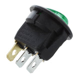 25 Pcs Rocker Switch: 20 Pcs Bipolar On OFF 220V 3 Pins &amp; 5 Pcs 3 Pin SPST Green Neon Light On/Off Round