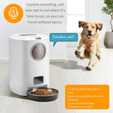 4.5L Automatic Cat Feeder,Timed Dog Feeder Pet Food Dispenser For Dry Food,Programmable Portion Control &amp; Voice Recorder