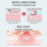Mini Vibration Eye Face Massage Skin Tightening Lifting Machine Microcurrent Red Light Therapy Beauty Anti aging Remove Wrinkle