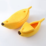 Banana Shape Pet Cat Bed House Funny Cute Cozy Dog Cat Nest Warm Comfort Plush Deep Sleeping Basket For Cat Pet Supplies