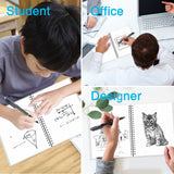 NEWYES A4 Smart Erasable Notebook Paper Reusable Wirebound Black Notebook App Connect Microwave Erase With pen for kids Students