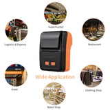58mm USB Thermal Receipt Printer Portable Wireless Printer BT Connection Use with APP Windows Android iOS for Retail Restaurant